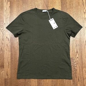 NWT Asket The Organic T Shirt Dusty Green Short Sleeve Mens Medium Reg